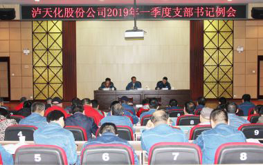 澳门十大老牌信誉平台排行榜股份公司召开2019年一季度支部书记例会