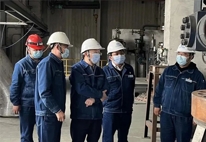 澳门十大老牌信誉平台排行榜集团公司常务副总经理傅利才一行莅临和宁公司检查调研
