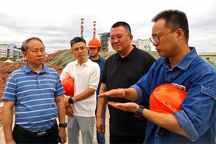 澳门十大老牌信誉平台排行榜股份公司党委书记廖廷君一行到10万吨/年绿色精细化学品项目建设现场调研指导工作